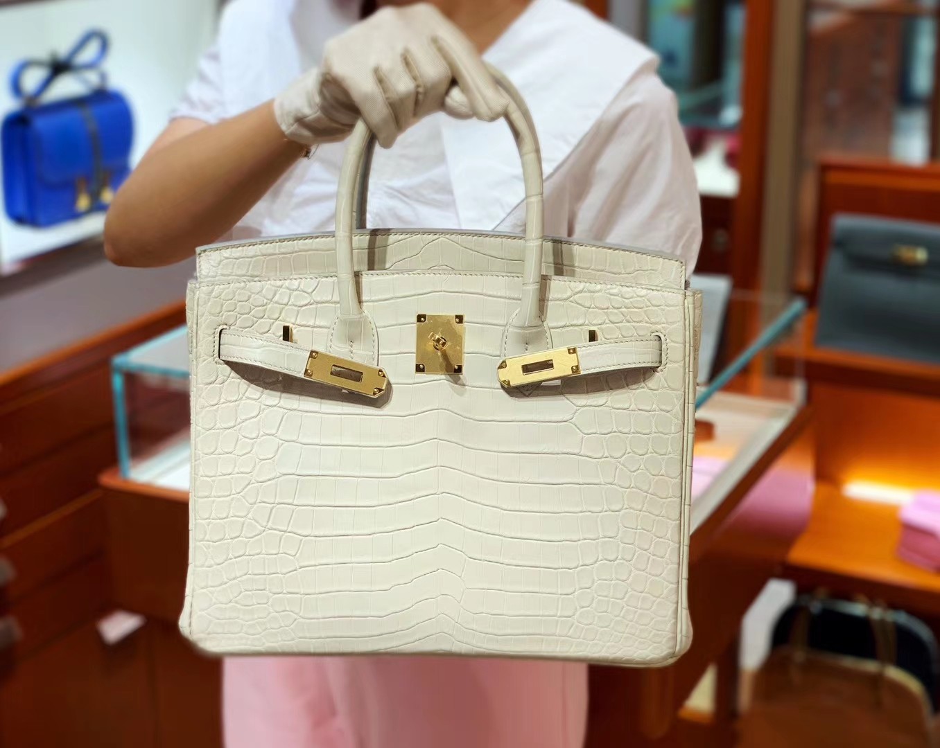 【爱马仕铂金包】hermes Birkin 25 Epsom 18 Etoupe大象灰银扣尺寸 正品价格_铂金包Birkin epsom_58手工缝制